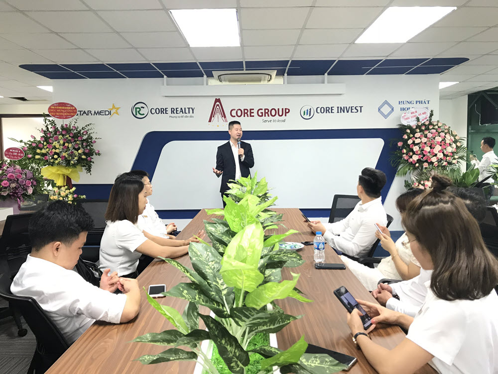Ông Nguyễn Văn Dương - CEO CoreGroup phát biểu tại Lễ khai trương Chi nhánh Core Hà Nội