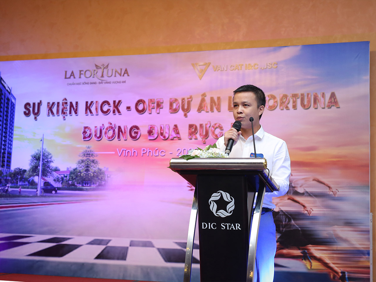 Đại diện chủ đầu tư dự án Ông Ngô Lưu Hải phát biểu tại sự kiện